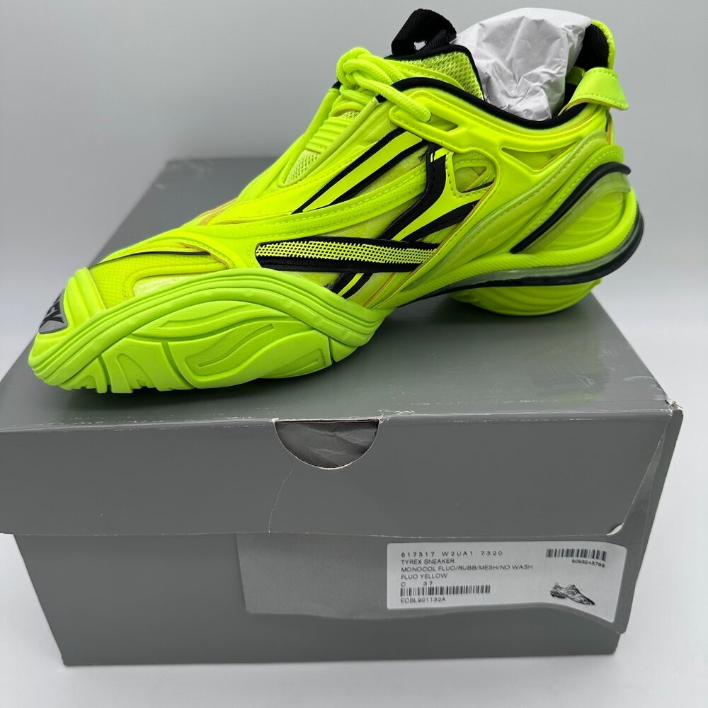 Balenciaga Women's Tyrex Low Top Athleticâ Sneaker, Size EU37/US7, Fluo Yellow - Picture 11 of 15